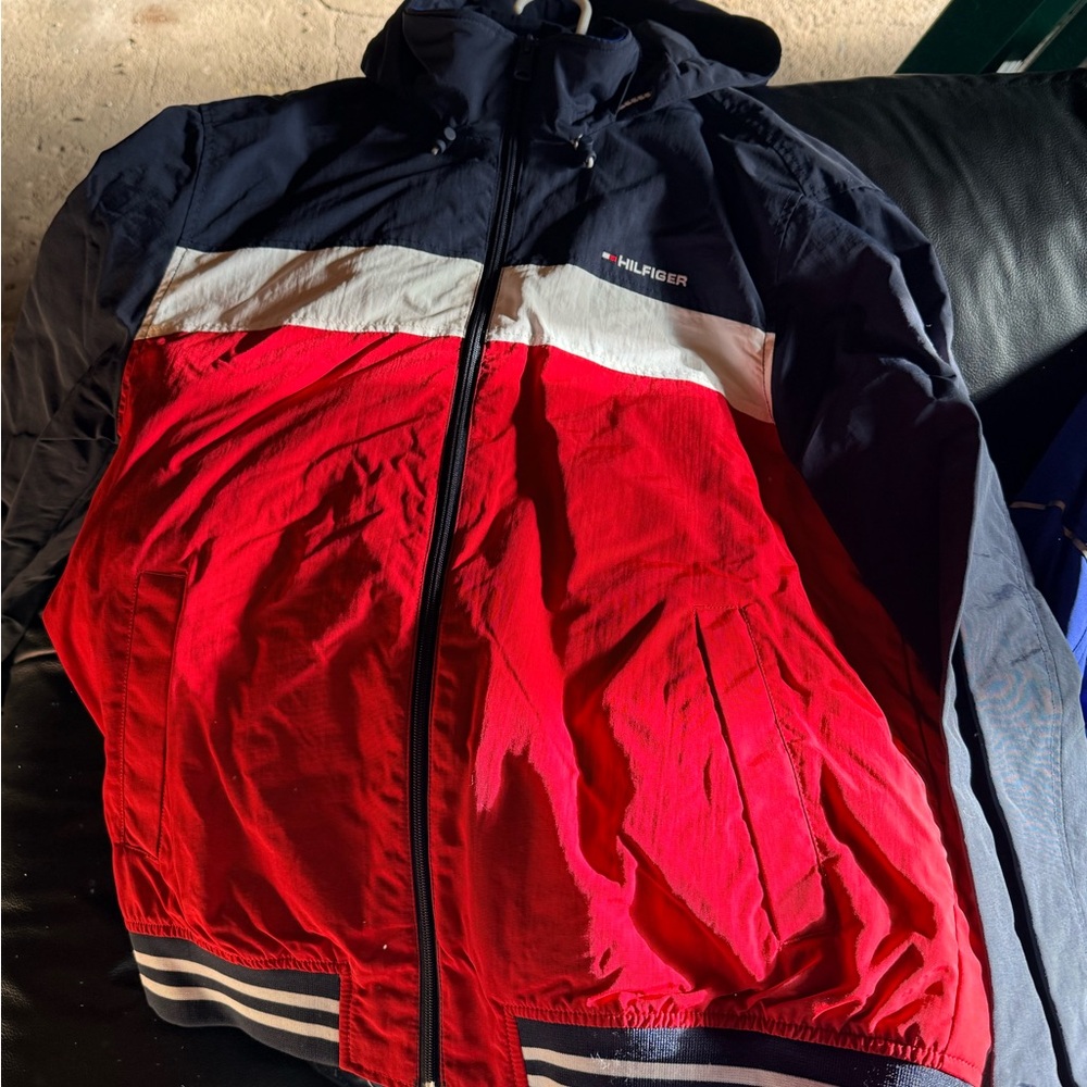 Tommy Hilfiger Men's Red and Blue Jacket